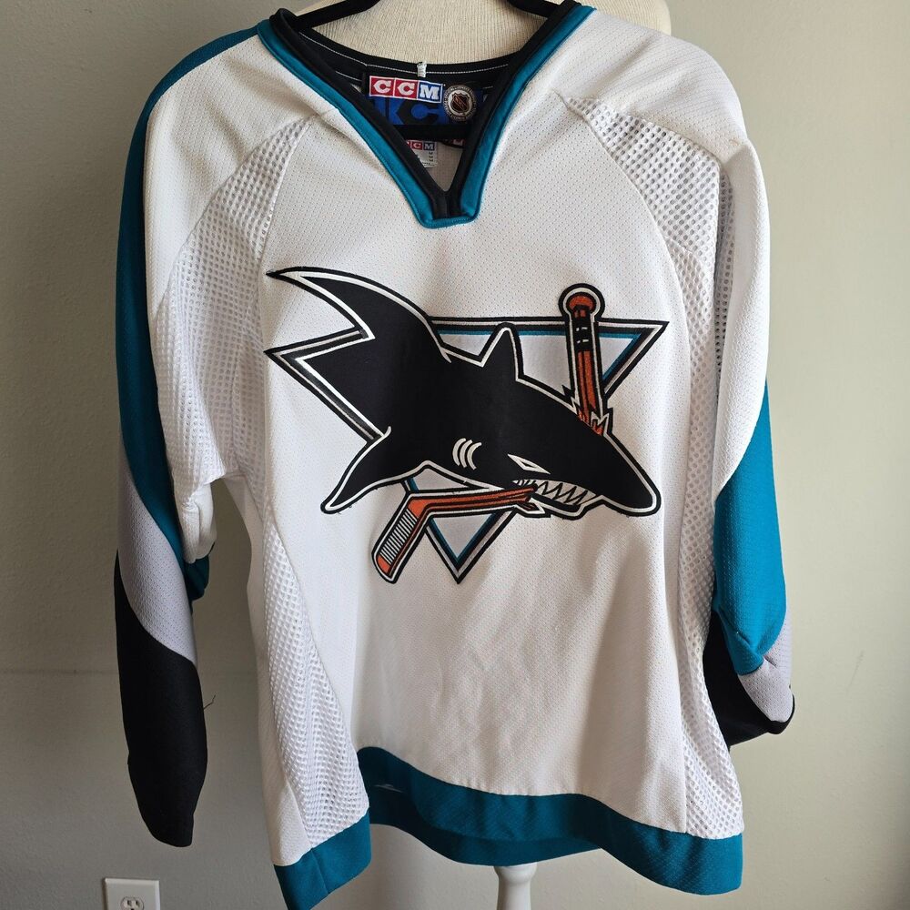 Vintage CCM San Jose Sharks 90s #01 Mesh Jersey Men Size medium